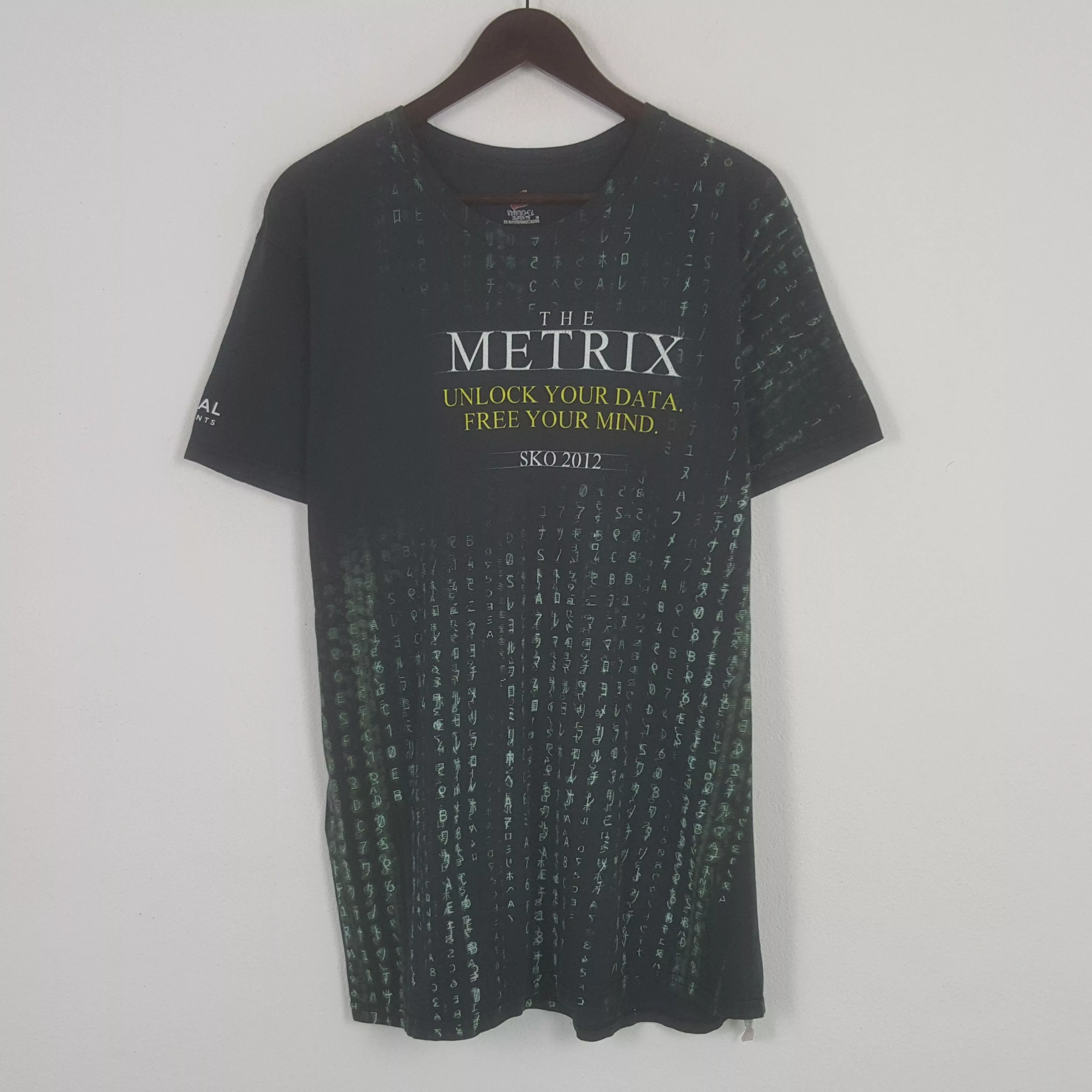 Vintage Short Sleeve T Shirts Vintage The Metrix Movie Tshirt Blue