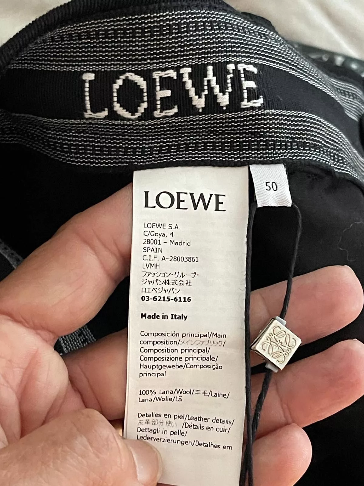 Loewe Casual Pants Loewe Black Trouser Pants