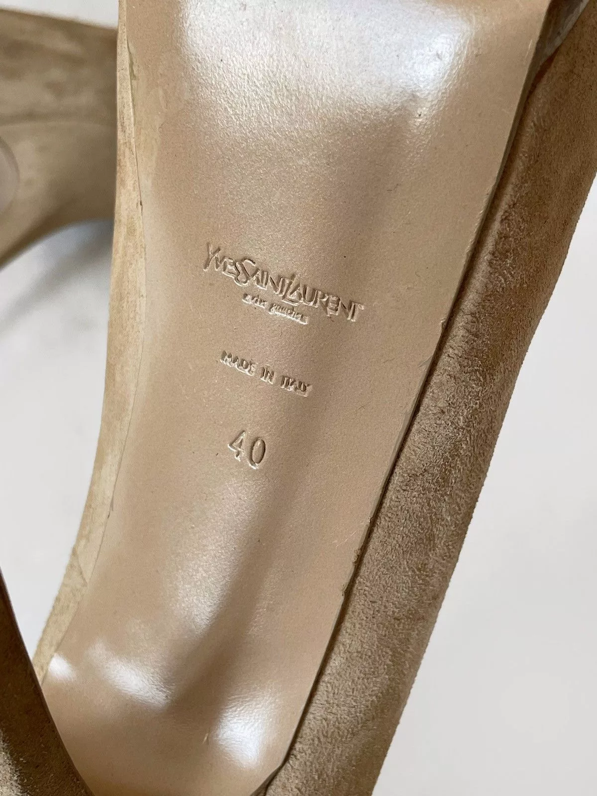 Yves Saint Laurent heels shoes Beige