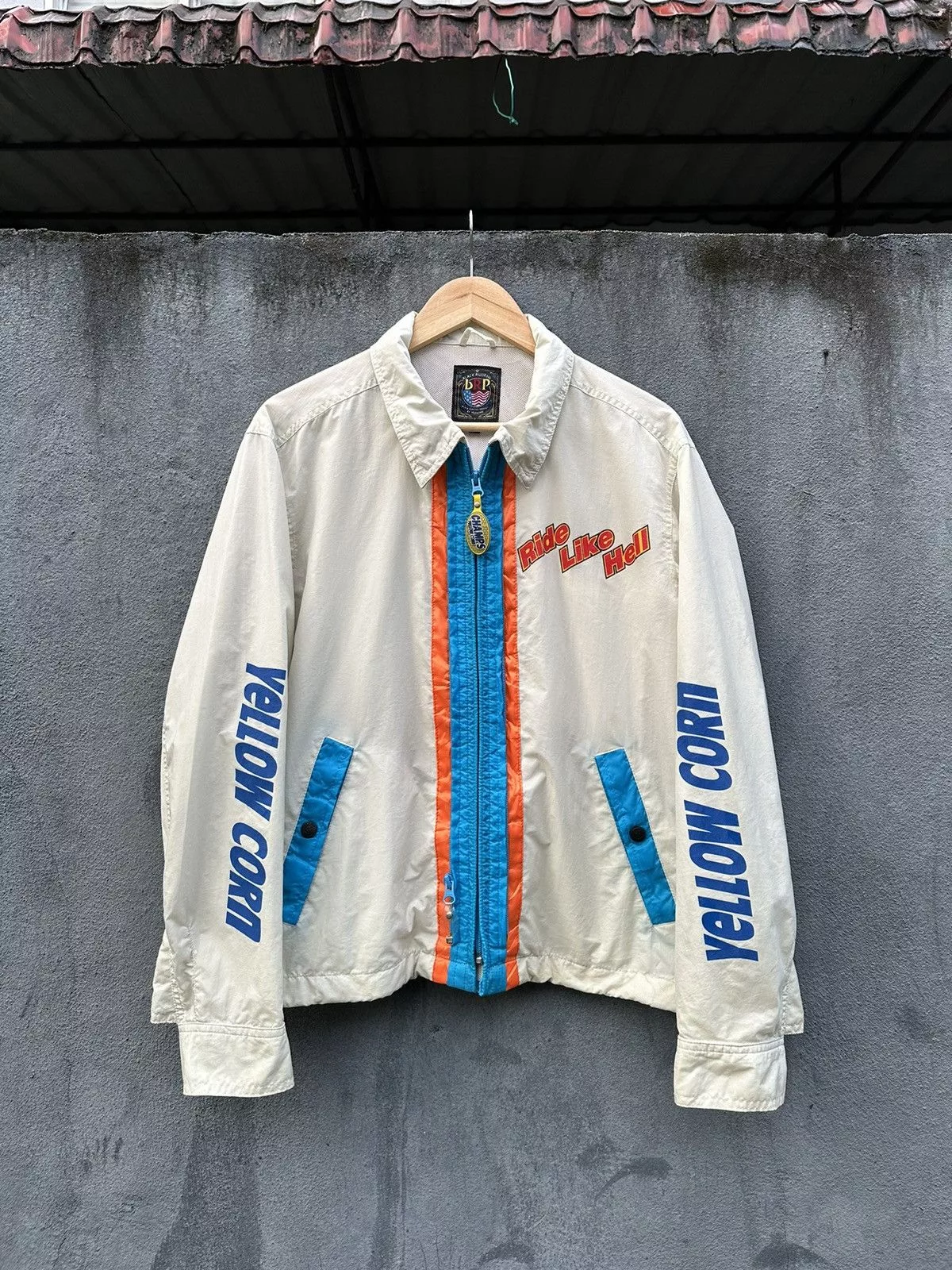 YELLOW CORN Light Jackets 👹Yellow Corn RIDE LIKE HELL Detroit Style Jacket White