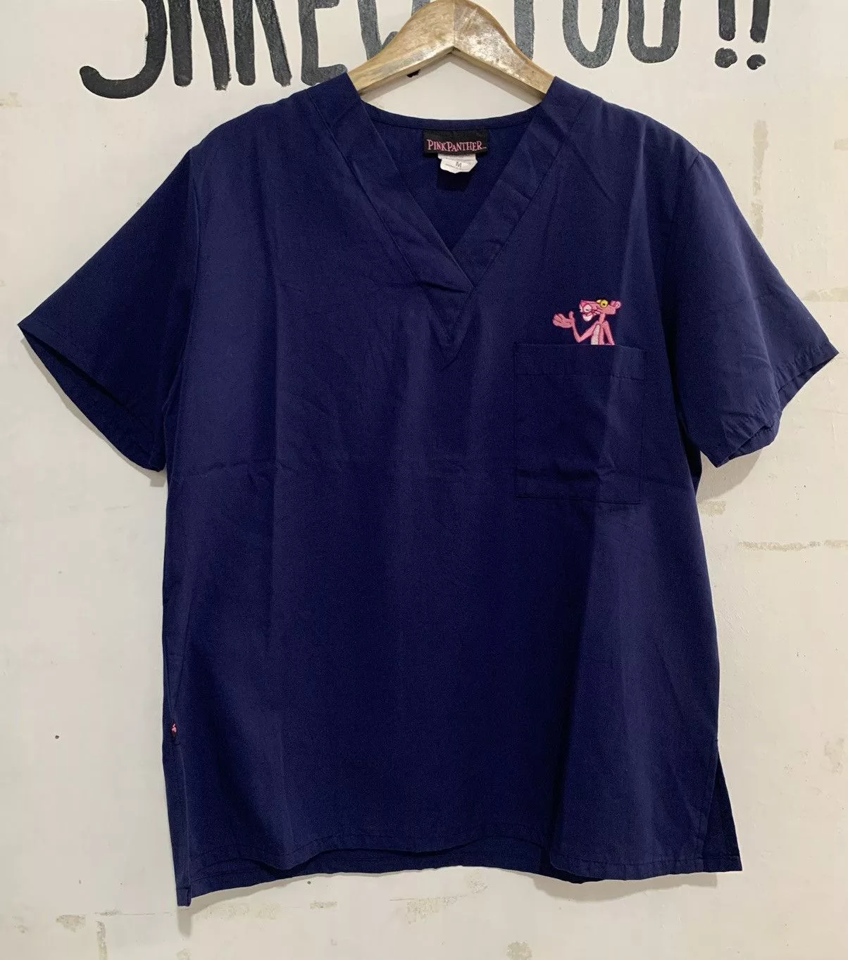 Cartoon Network Shirts Button Ups Cartoon Network × Vintage ✨Rare✨Vintage y2k 2002 pink panther medical shirt Blue
