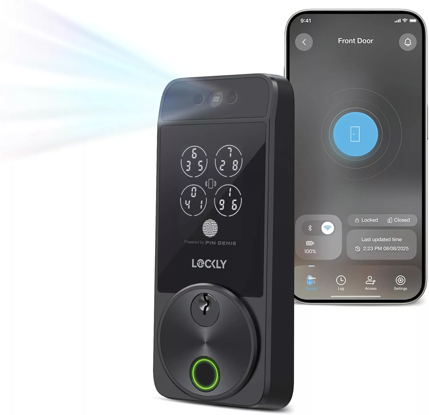 Lockly Visage Zeno Smart Lock Facial Recognition Fingerprint Wi-Fi Deadbolt Apple Home Key