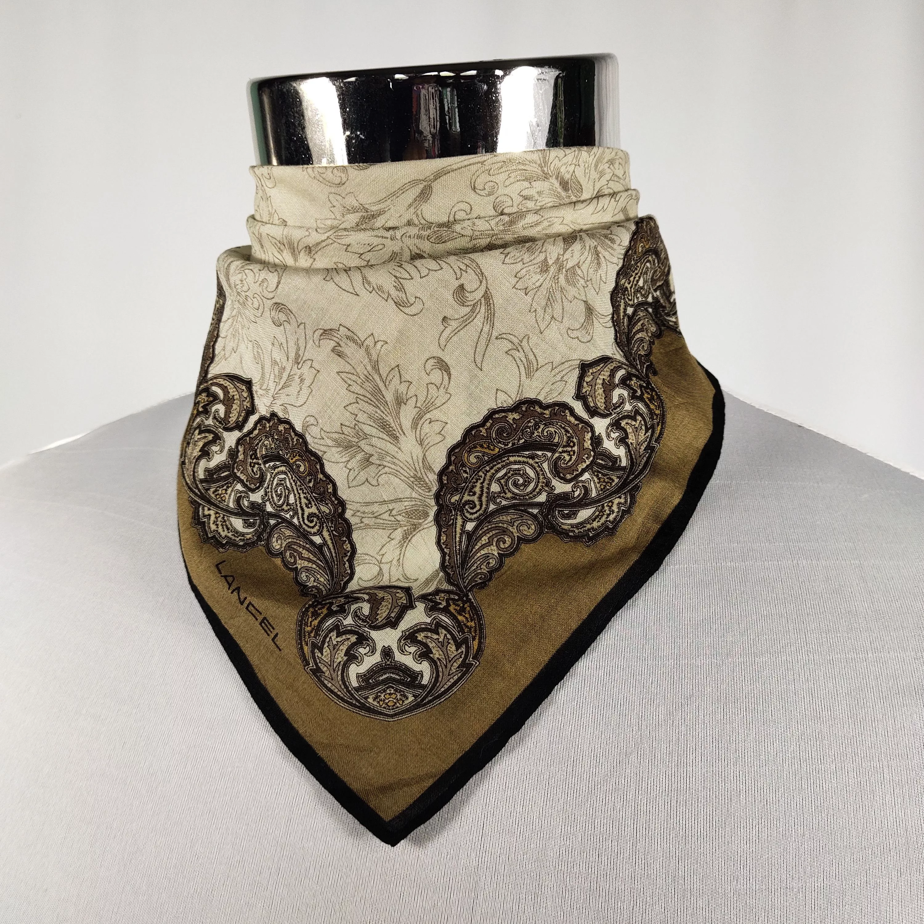 Lancel Ties Pocketsquares Lancel × Vintage Lancel Handkerchief / Neckerchief / Bandana FZ678 Multi
