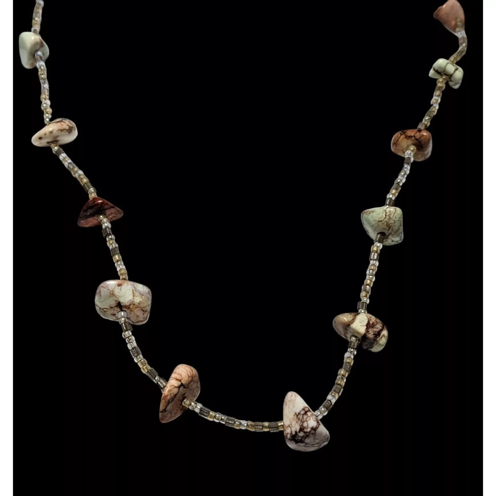 Other Necklaces Other Beaded Gem Chip Necklace Multi