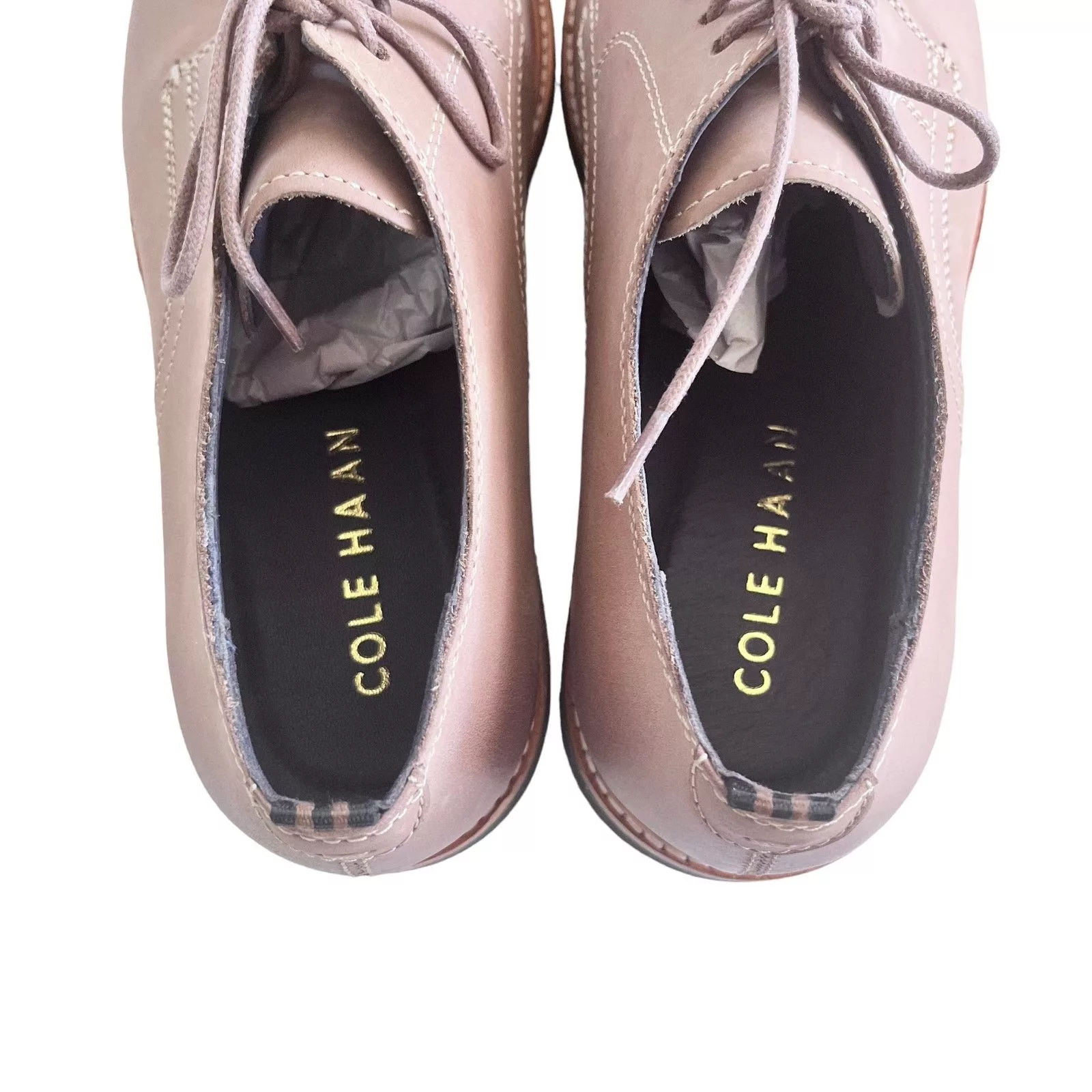 Cole Haan Casual Leather Shoes Cole Haan Morris Plain Taupe Nubuck Oxford SIZE 10 M US Brown