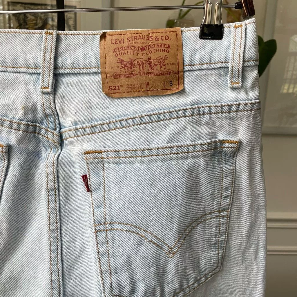 Levi's Jeans Levi's Levi’s Vintage 90s 521 Tapered Fit Jeans 16 Short Blue