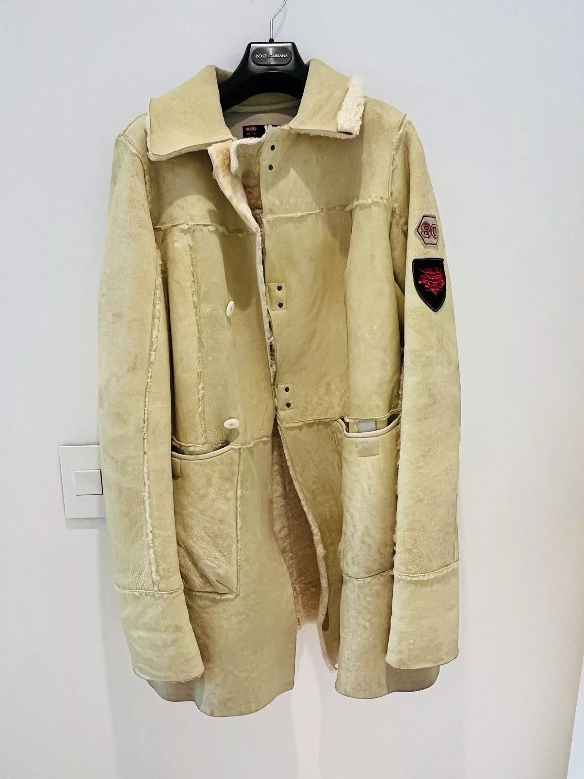 Diesel Leather Jackets Diesel light yellow leather jacket