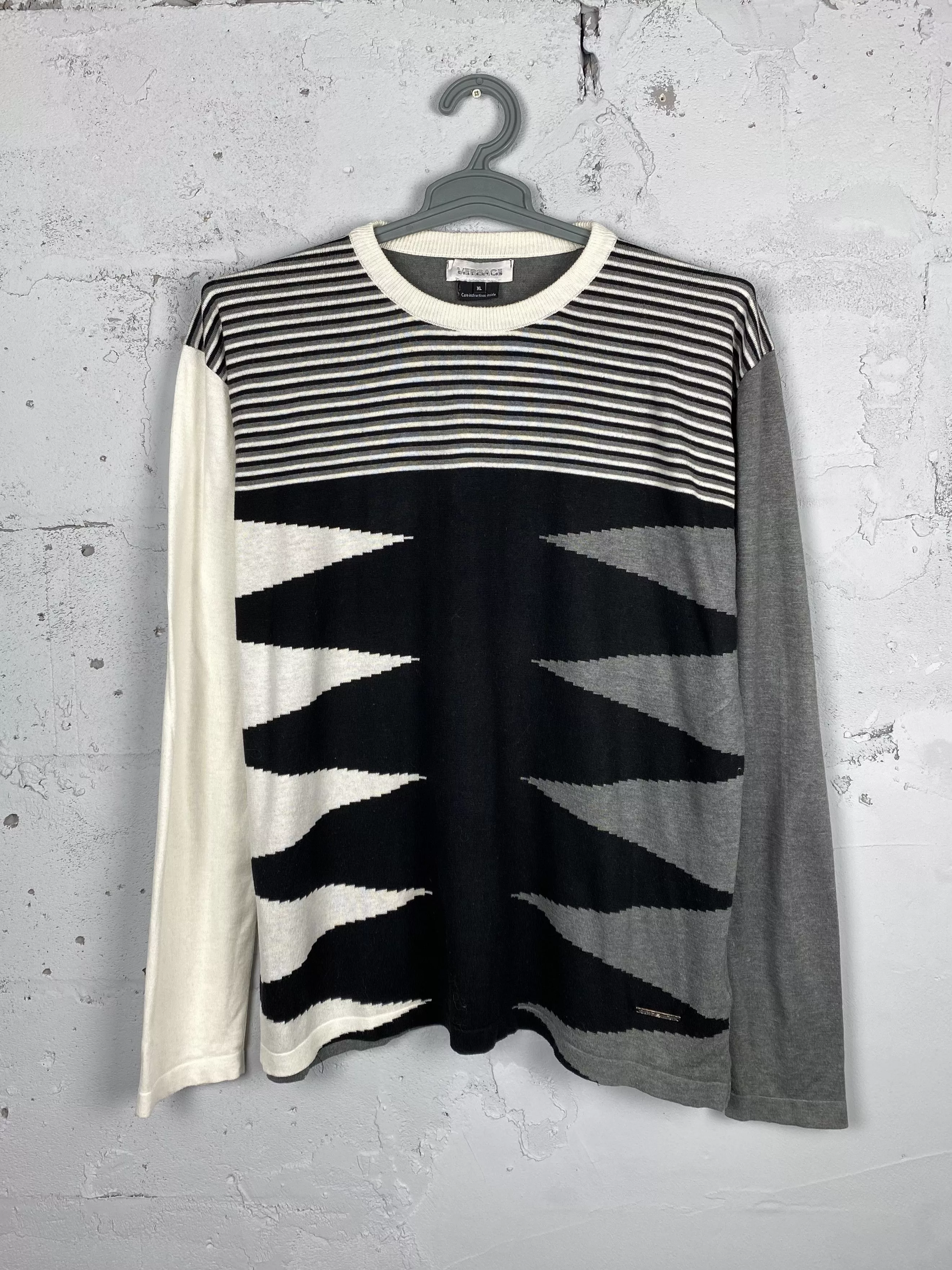 Versace Sweaters Knitwear Versace × Versace Jeans Couture Versace Collection Men’s Luxury Asymmetric Graphic Sweater Multi