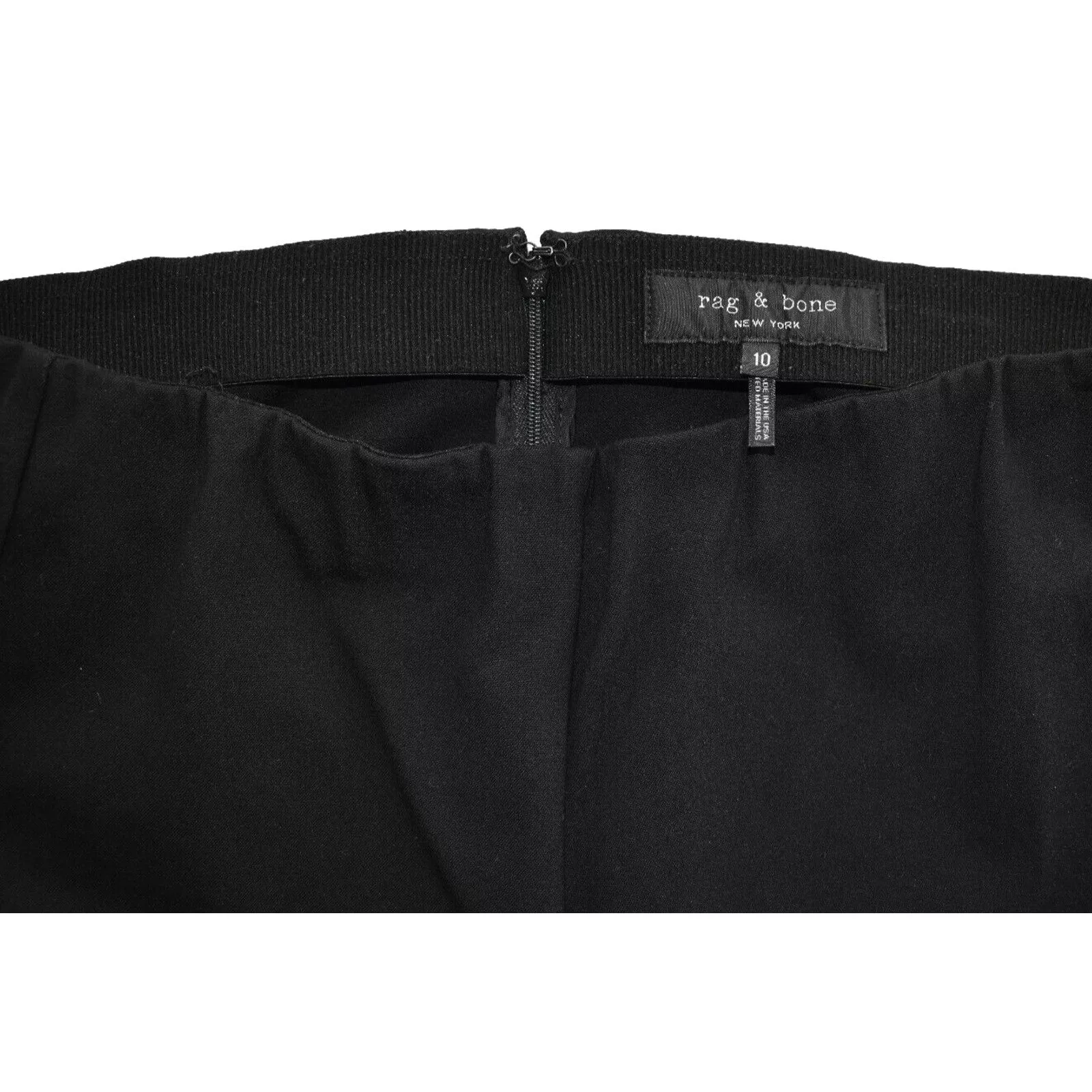 Rag & Bone Pants RAG & BONE Black Stretch Back Zip Slim Fit Pants Sz 10