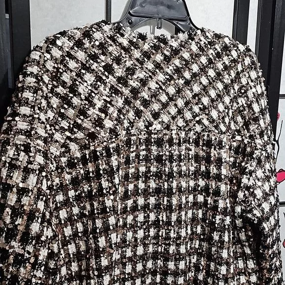 Le Superbe Jackets Le Superbe Monte Carlo Sequined Button Jacket Size 6 Gray