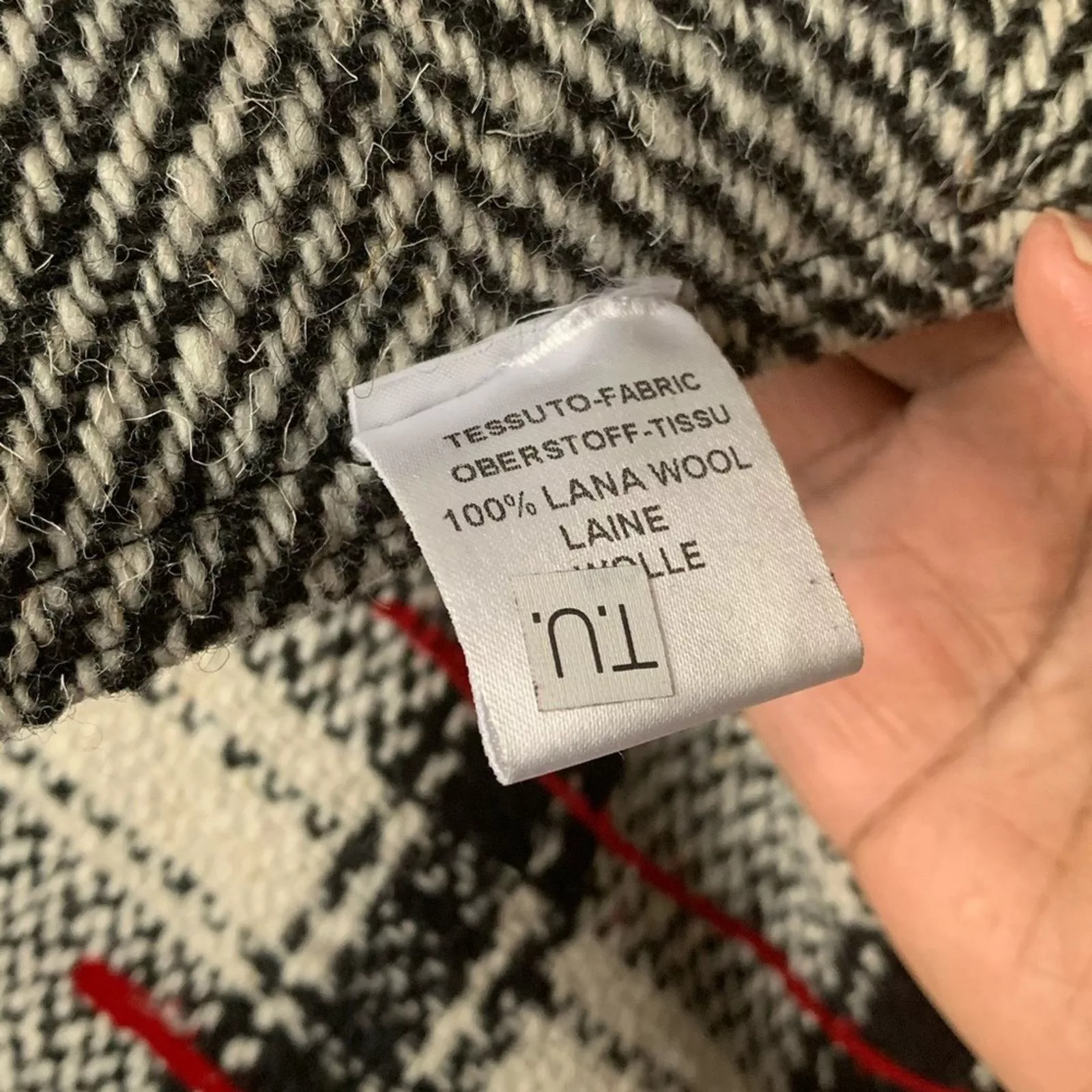 Ermanno Gallamini Jackets Ermanno Gallamini Hooded Wool Blanket Cape Poncho Check Multi