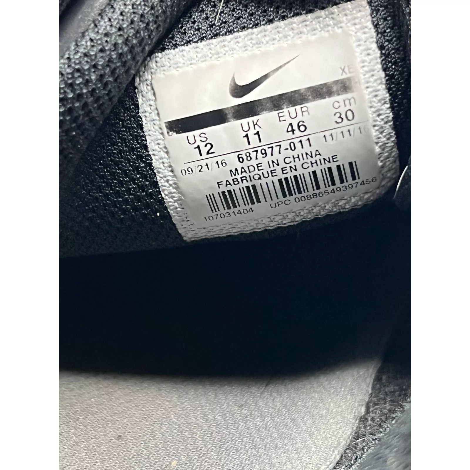Nike Low Top Sneakers Nike Air Max LTD 3 Black White Mens 12