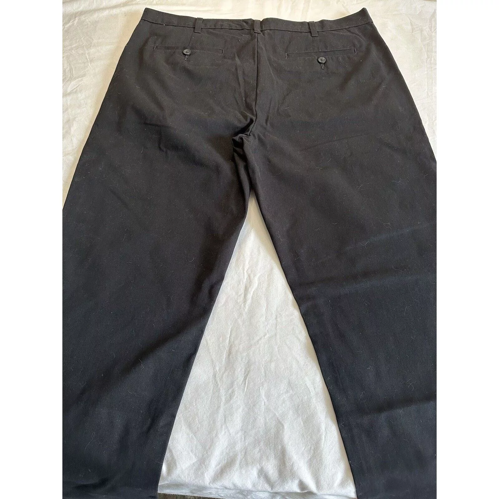 George Casual Pants George Classic Khaki Pant Black 36x34 Flat front NormcoreNWT