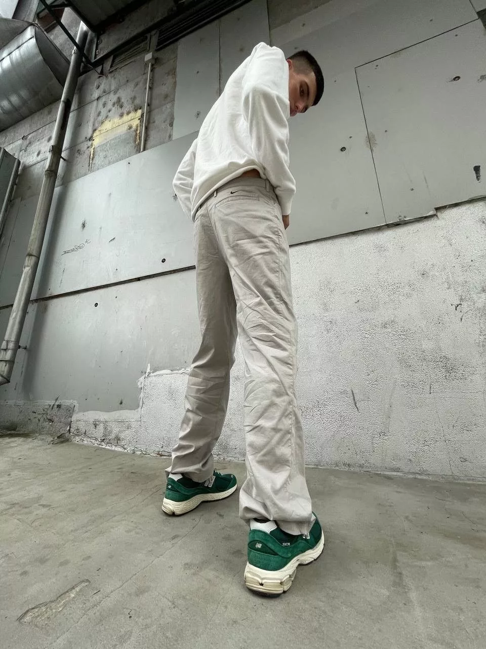 Nike Denim Nike × Vintage Vintage Nike Golf pants Beige