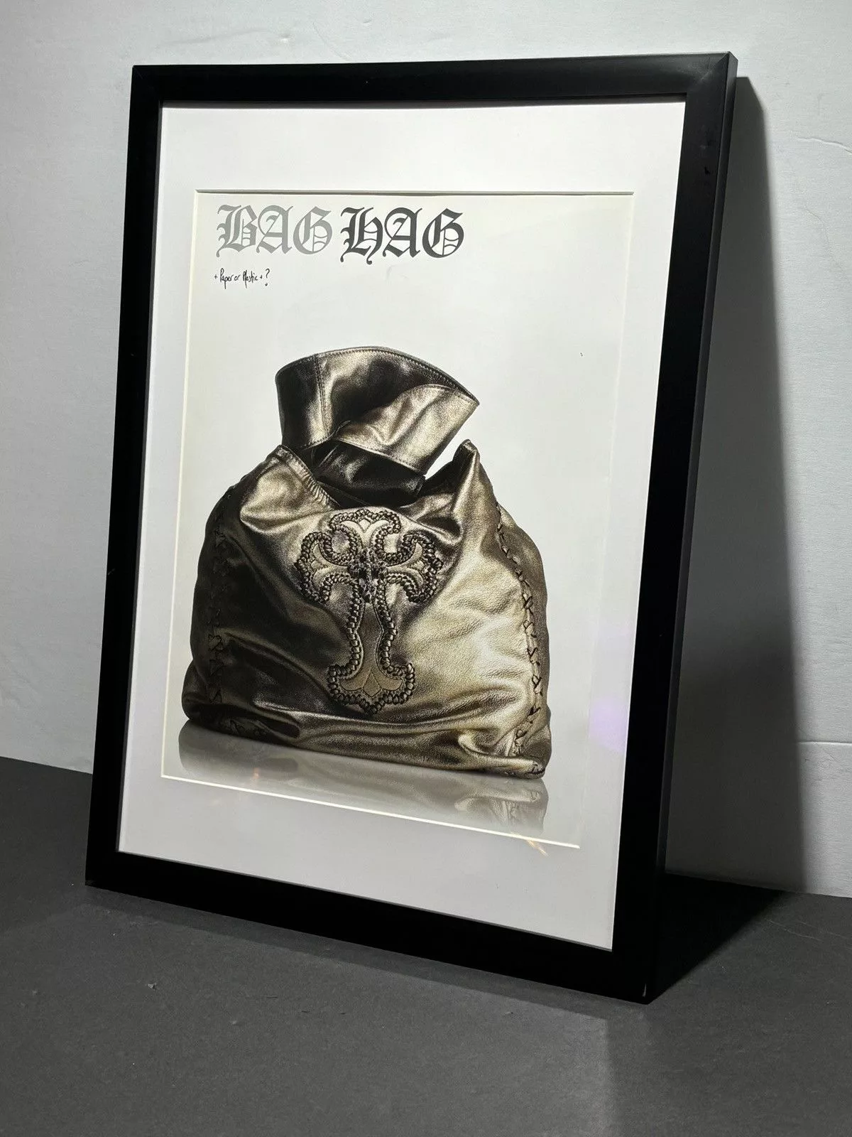 Chrome Hearts Miscellaneous *Chrome Hearts* ‘Bag Hag’ Framed Poster Multi Luxury