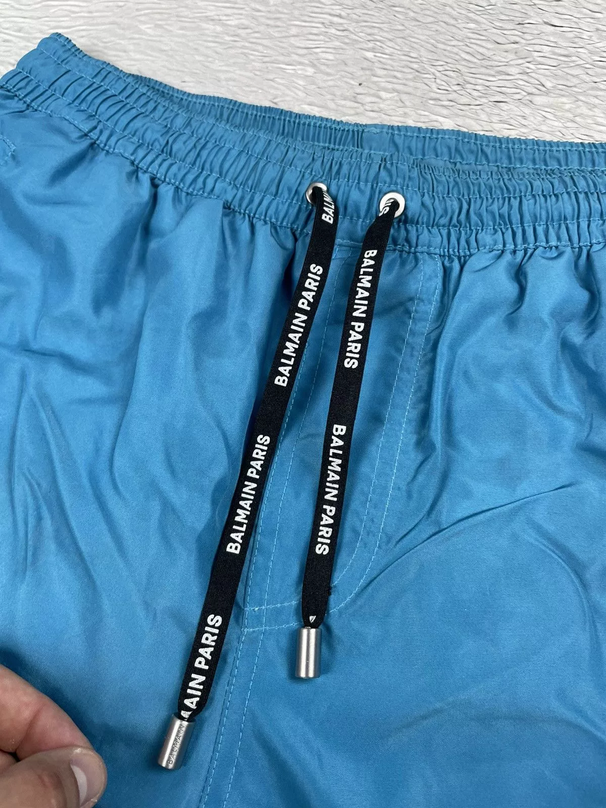 Balmain Swimwear Balmain blue basic logo print swim shorts trunks Small