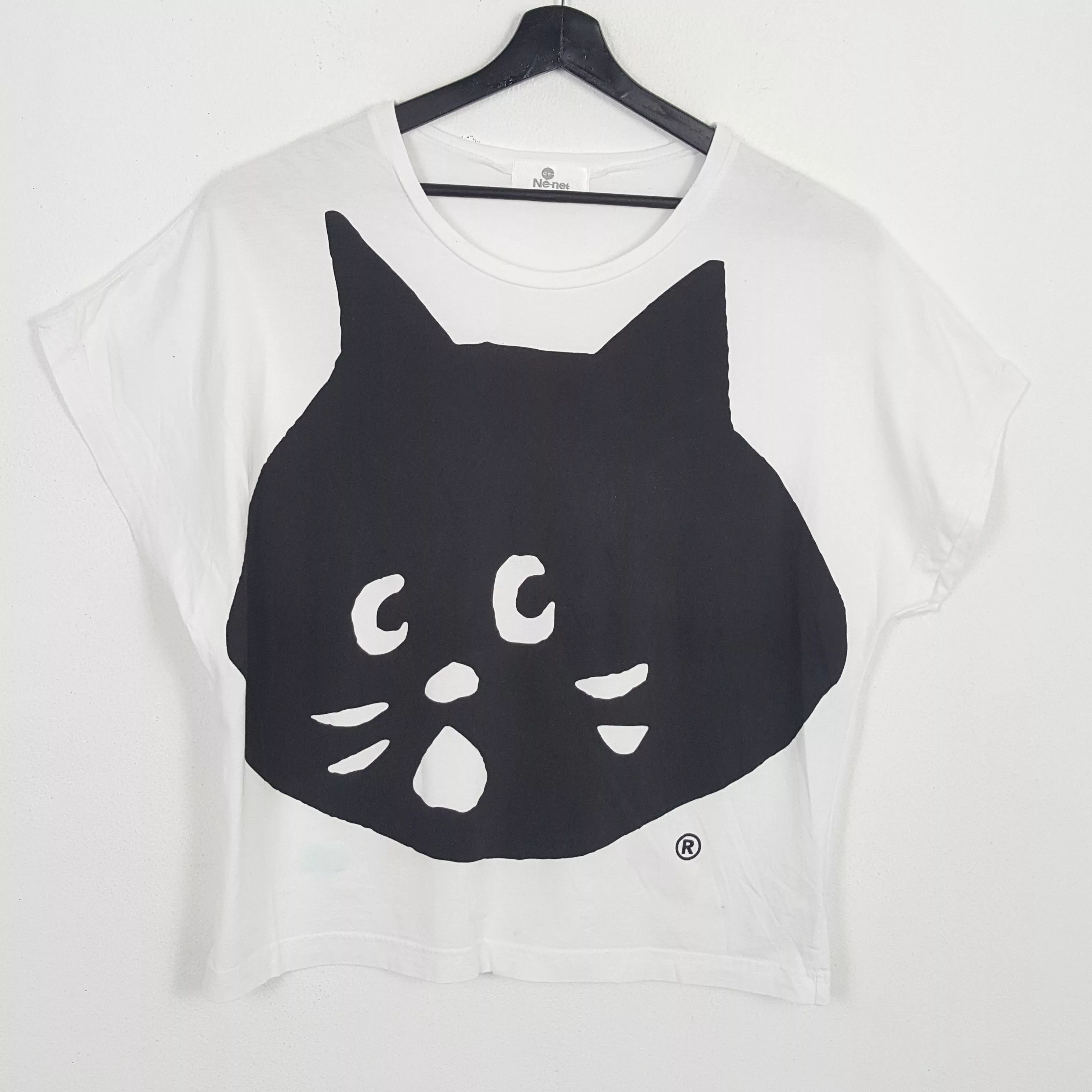 Designer Short Sleeve T Shirts Designer × Japanese Brand × Ne-Net NE-NET Japanese Designer Brand Big Logo Tshirt White