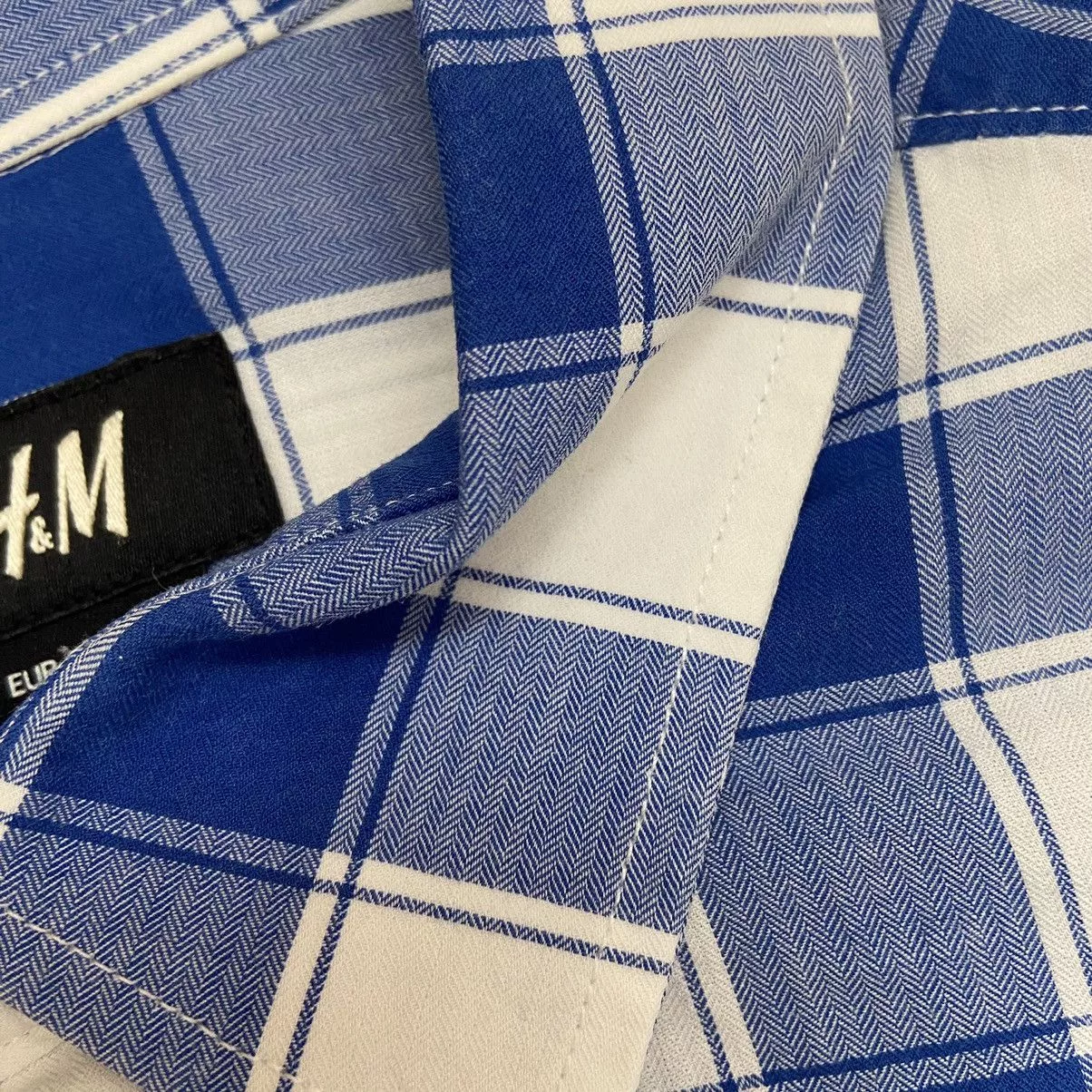 H&M Shirts Button Ups H&M Men’s Checkered Blue Button Up Shirt Size Small Multi