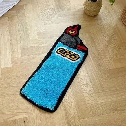 Handmade Miscellaneous Handmade Blue Lighter Art Rug Multi