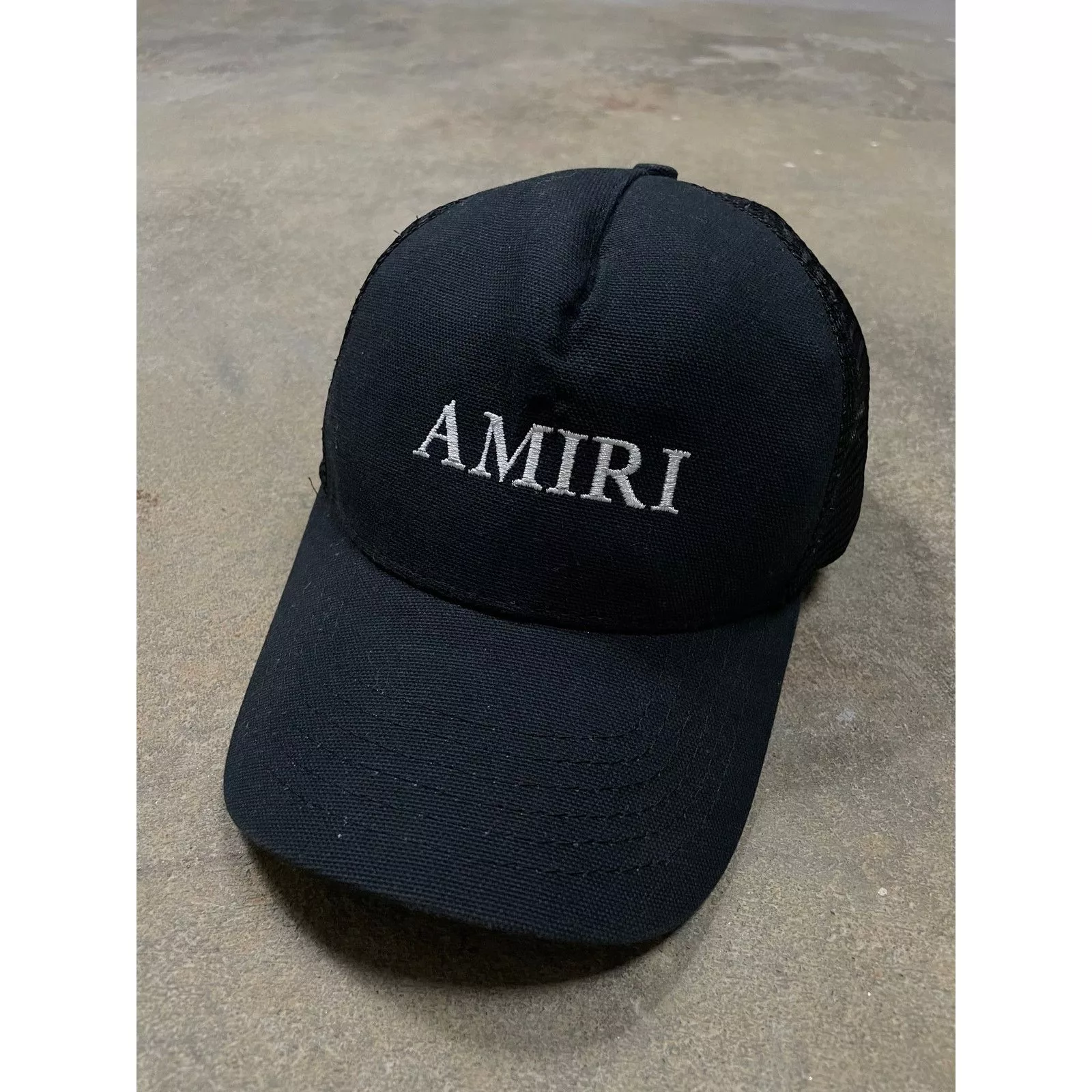 Amiri Hats Amiri Cap Black White Logo Used OS