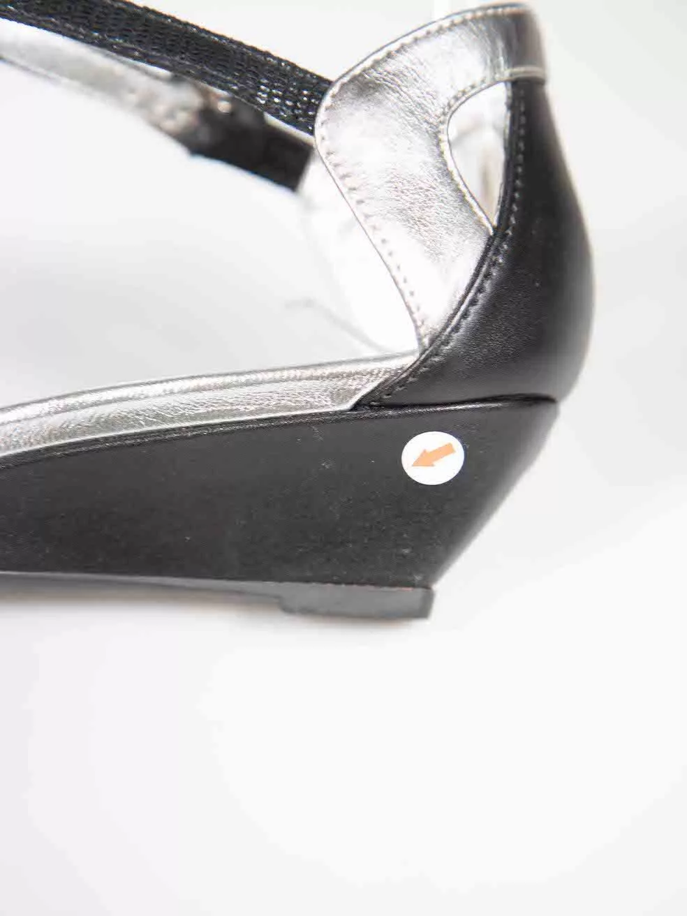 Hogan Sandals Hogan Black Suede Lizard Embossed Strap Sandals