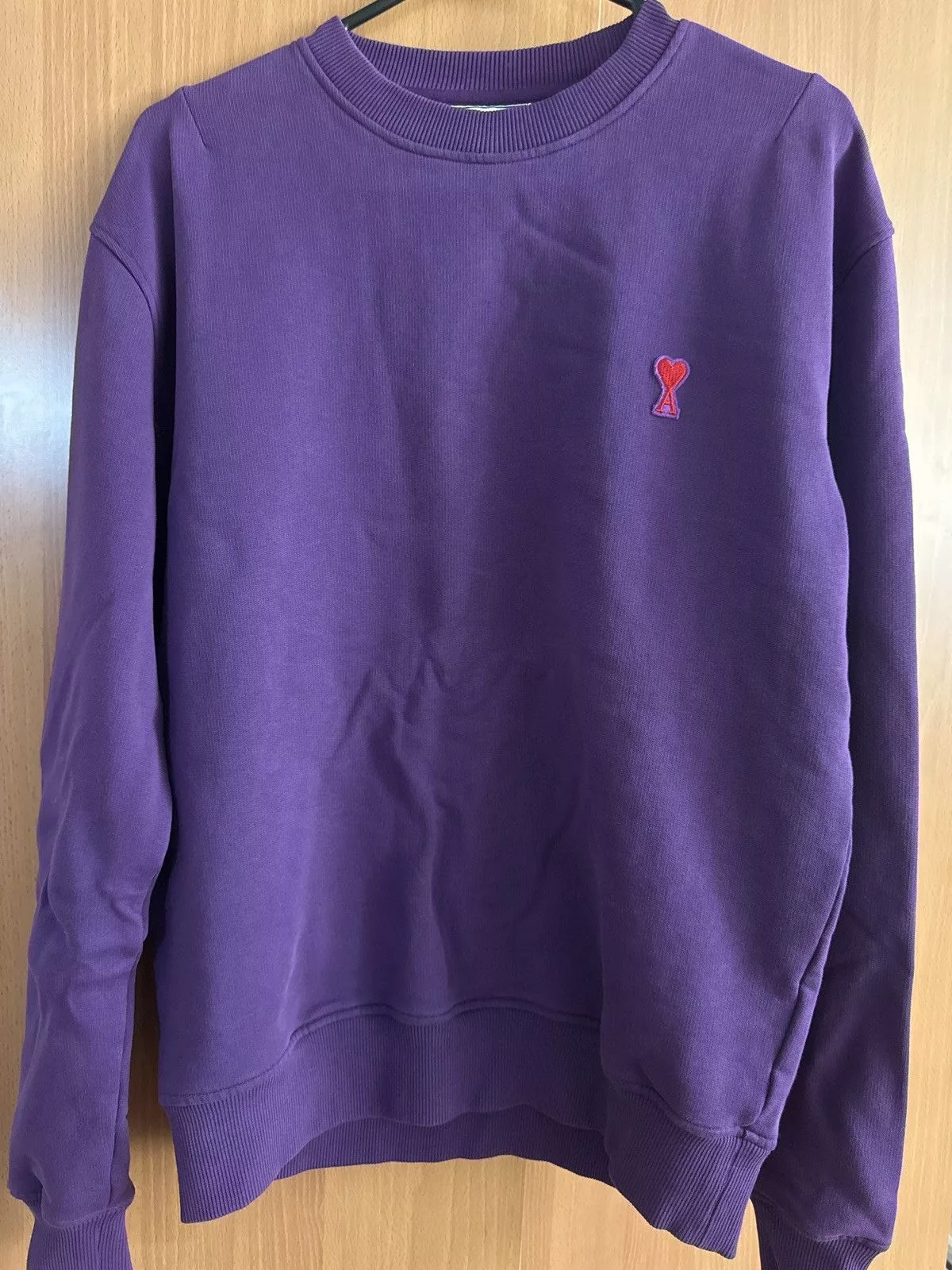 AMI Sweatshirts Hoodies Ami Paris Purple Ami de Coeur Sweatshirt