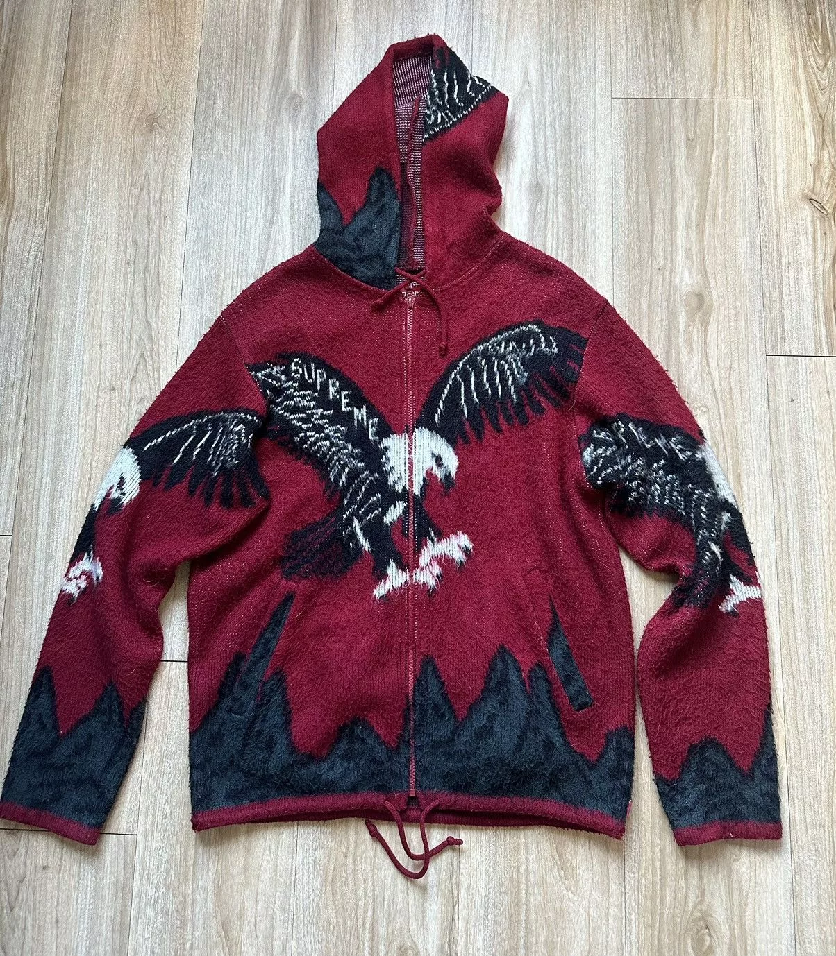 Supreme Light Jackets Supreme Eagle Zip-up Red