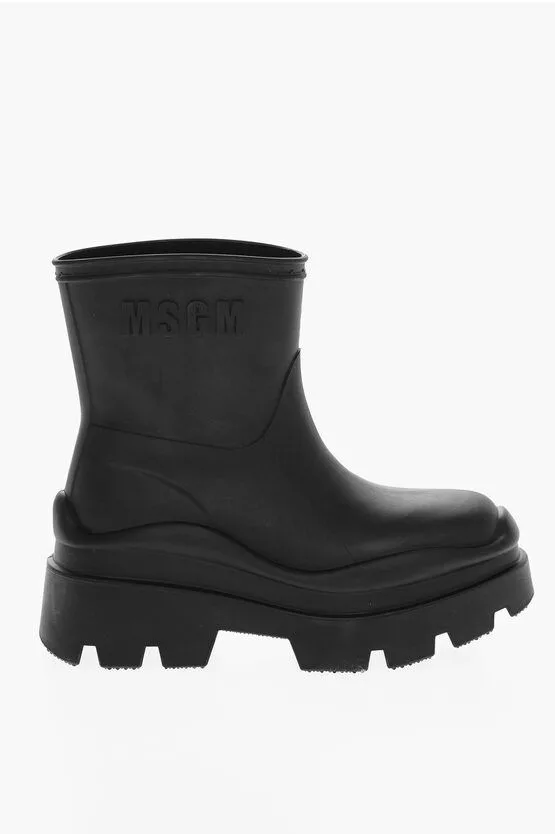 MSGM Boots MSGM og1mm0724 Carrion Sole Rubber Boots in Black