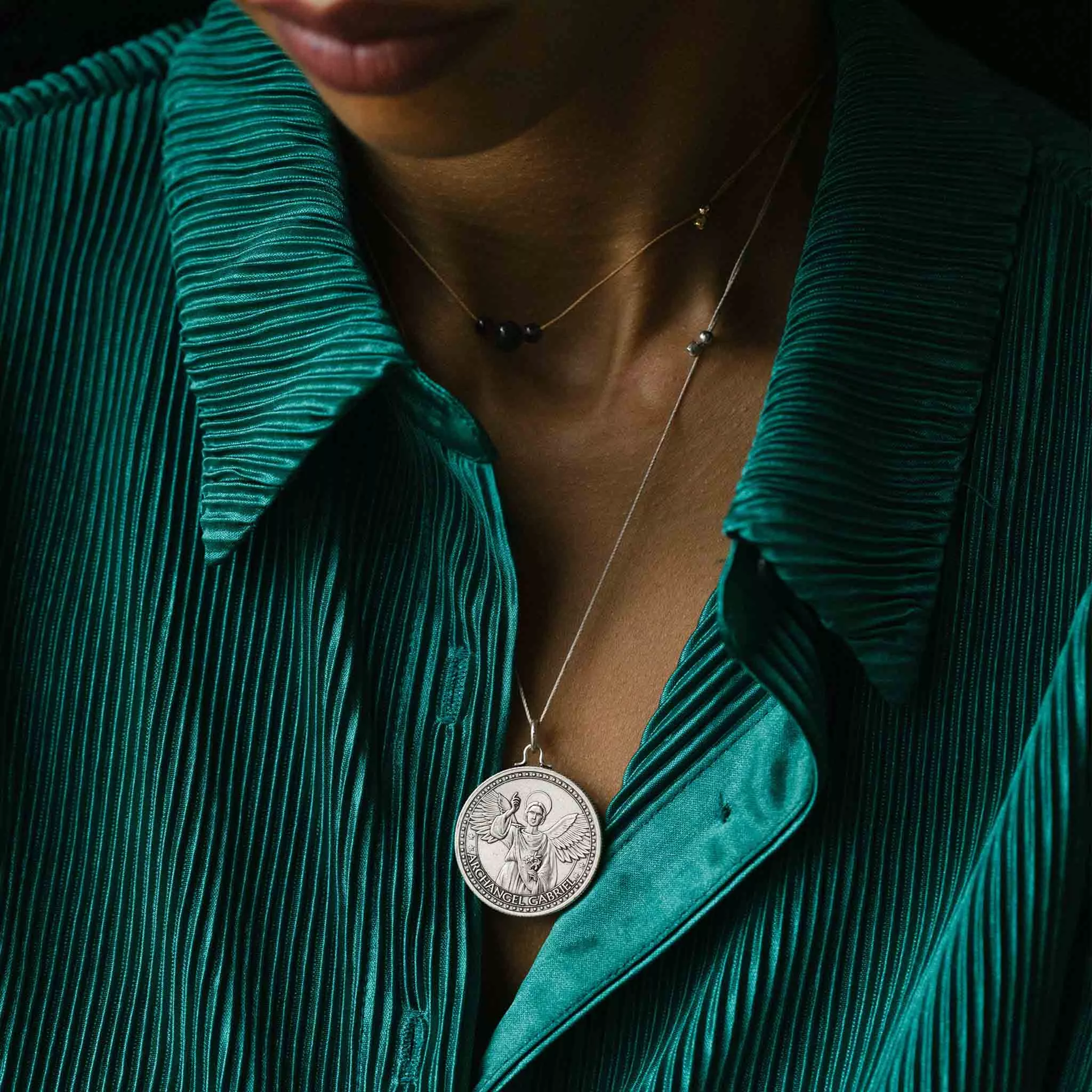 Mother Mary & Archangel Gabriel Guidance Chain Necklace