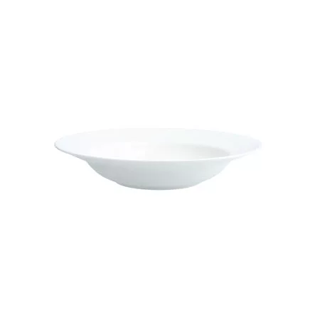Amanda White Embossed Rim Soup 9.5", 13oz
