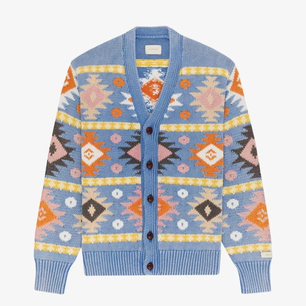 Aime Leon Dore Sweaters Knitwear Aime Leon Dore Light blue geo knit sweater