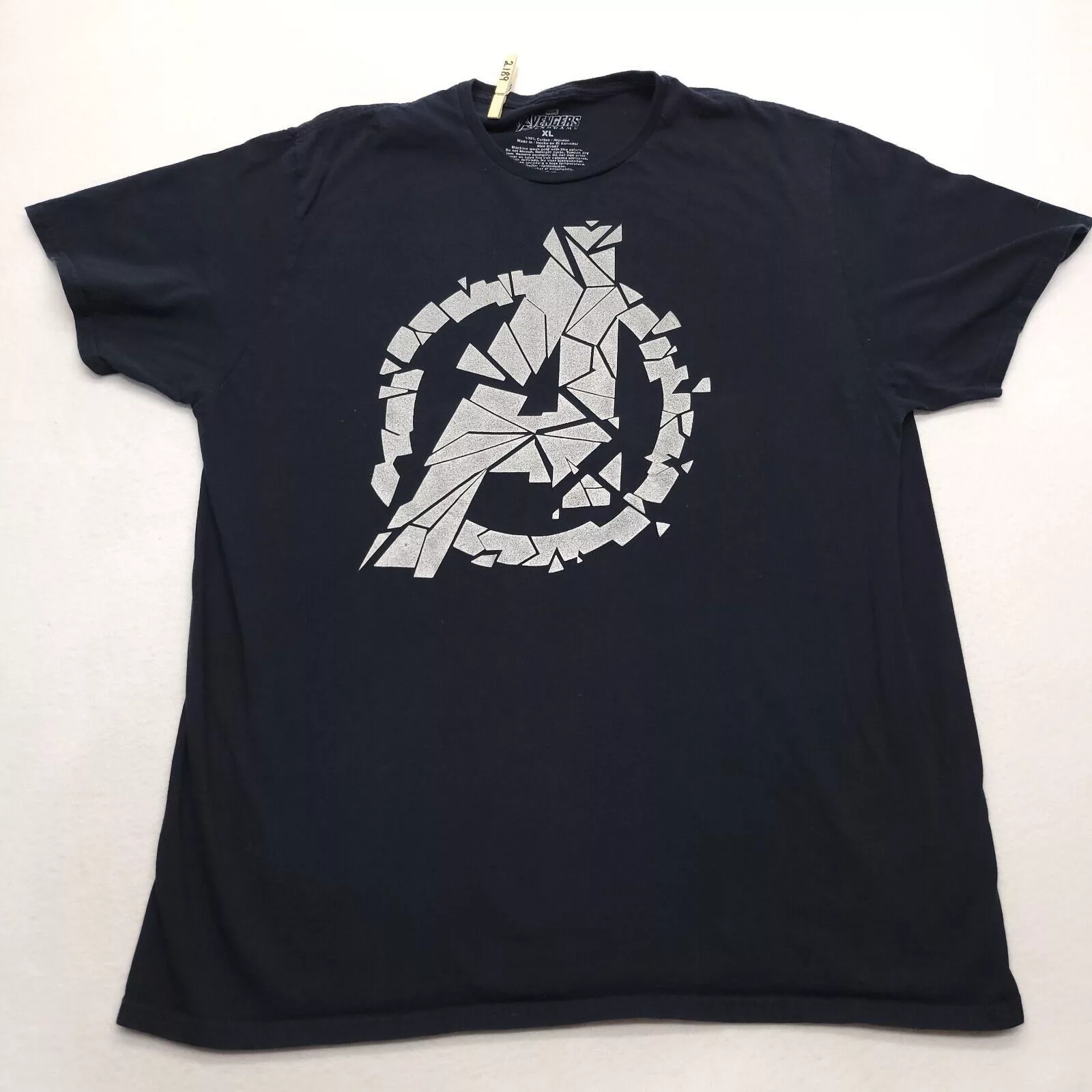 Marvel Comics Short Sleeve T Shirts Marvel Comics Marvel Avengers Endgame T-Shirt Adult Mens Size XL Black