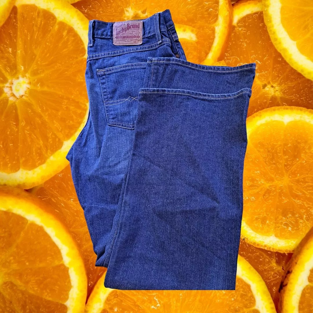 Lucky Brand Jeans Lucky Brand Denim Jeans Straight Leg Short Inseam Size 16 Blue