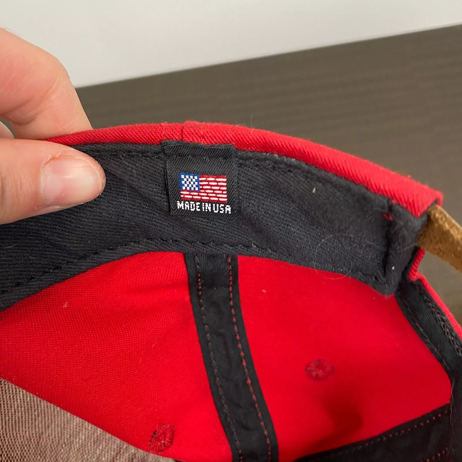 Topo Designs Hats Topo Designs Ranger Hat Leather Strap Adjustable Red