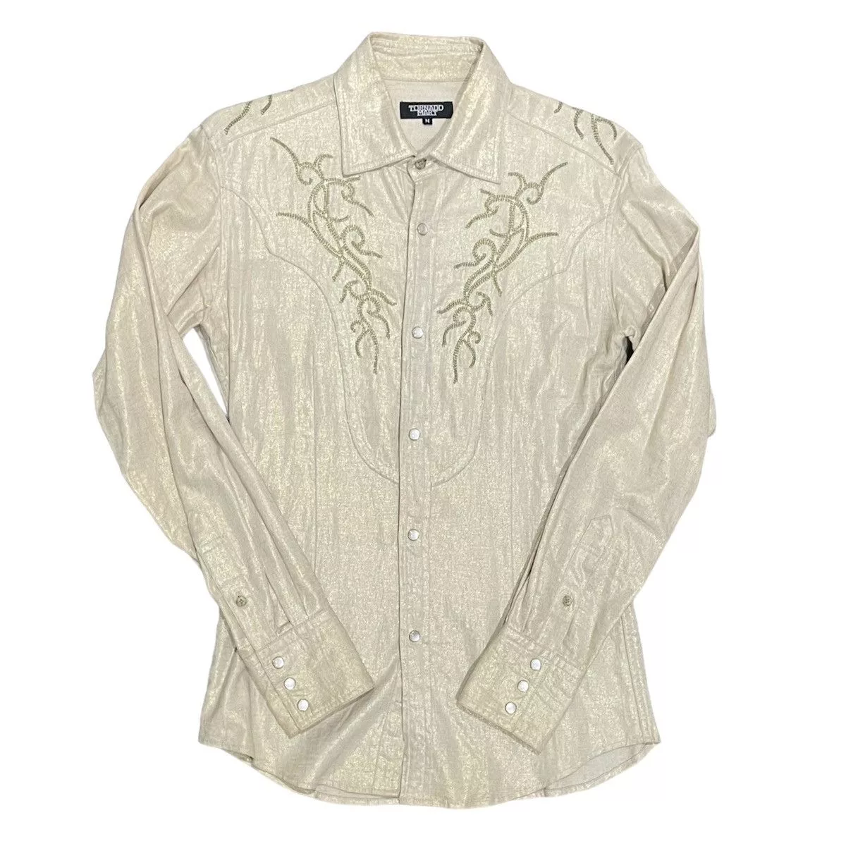 Tornado Mart Shirts Button Ups Tornado Mart Western Shirt White
