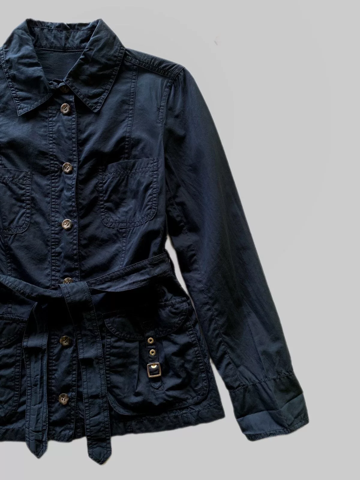 Max Mara Jackets Max Mara Vintage MaxMara “Weekend Line” Belted Light Jacket Blue