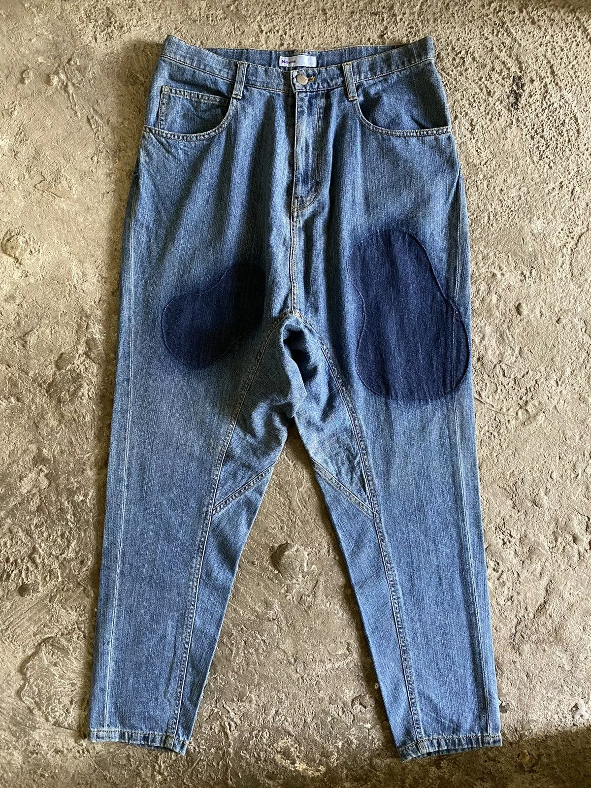 Ne-Net Jeans Ne-Net Nenet Dyed Patch Denim Pant Blue