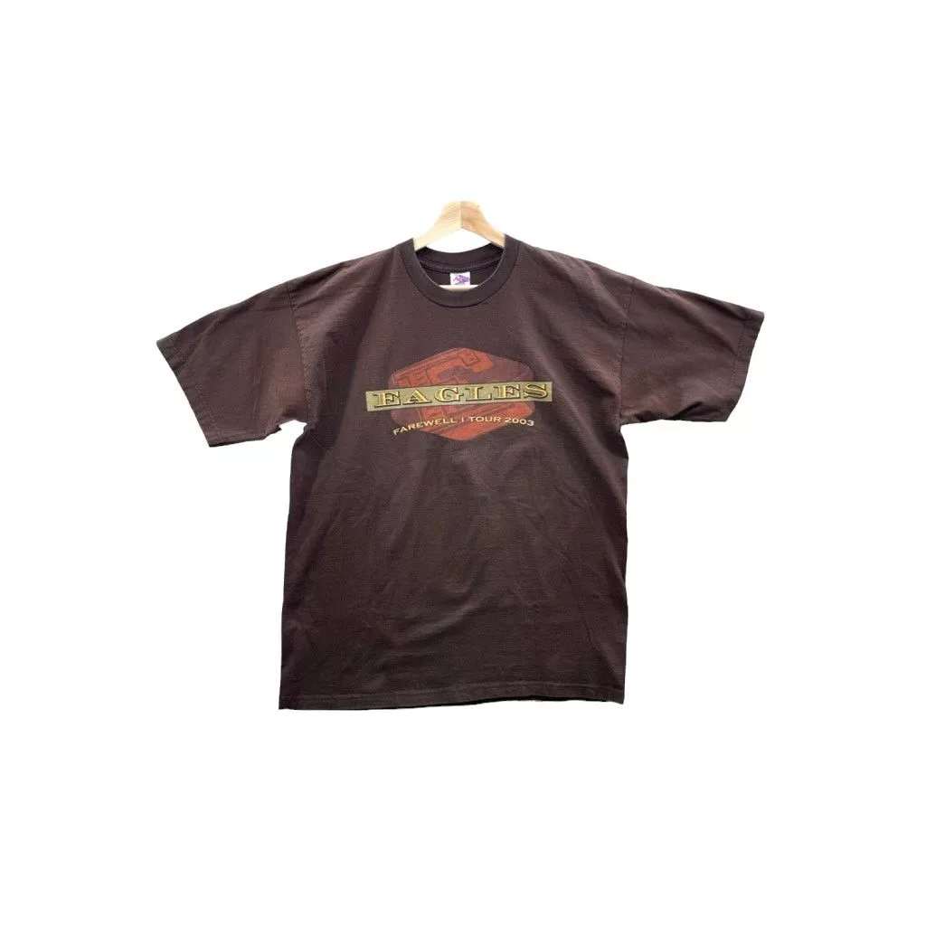 Band Tees Short Sleeve T Shirts Band Tees × Vintage Vintage 2000's Eagles Farewell Tour T-Shirt Brown