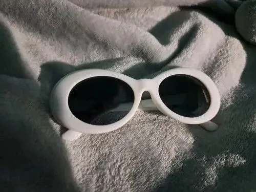 Electric Visual Sunglasses Electric Visual White Grey Oval Sunglasses UV400o Vintage