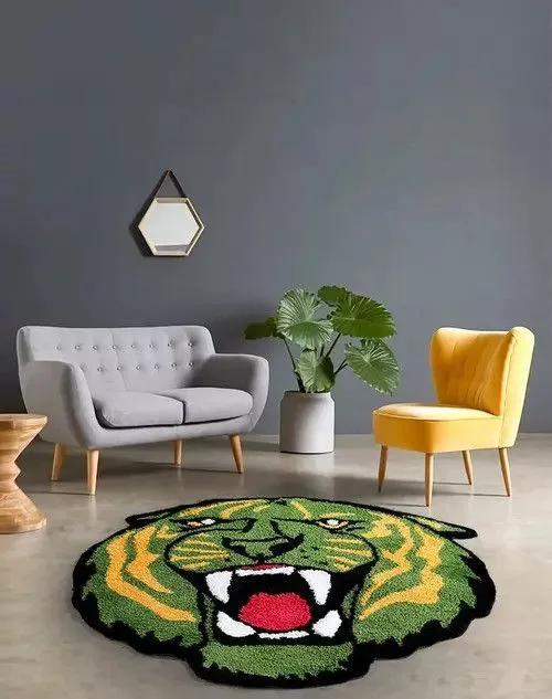 Designer Miscellaneous Designer Green Tiger Mat Home Yellow Streetwear