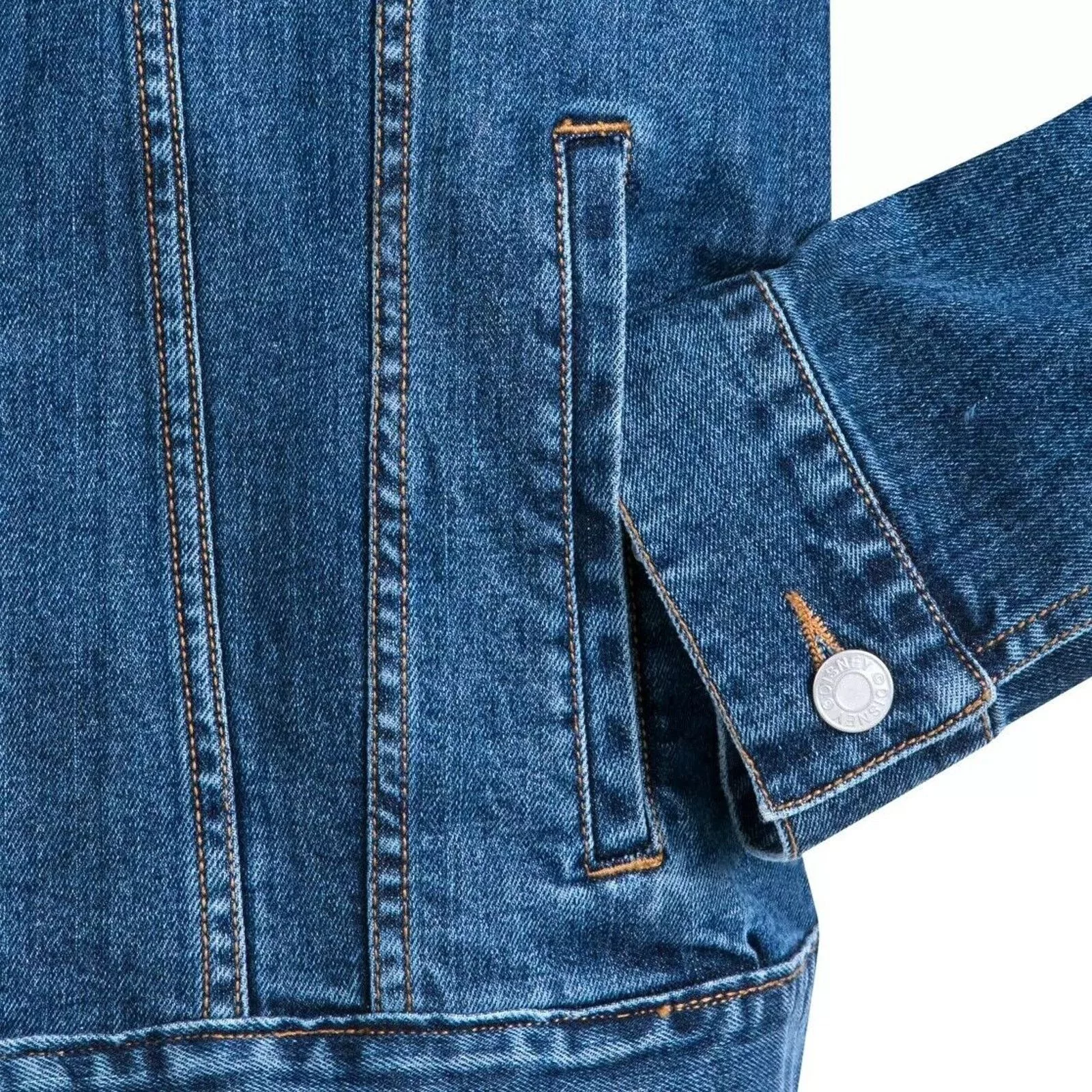 Disney Light Jackets Disney Mickey Denim Jean Jacket with Embroidered Patch Blue