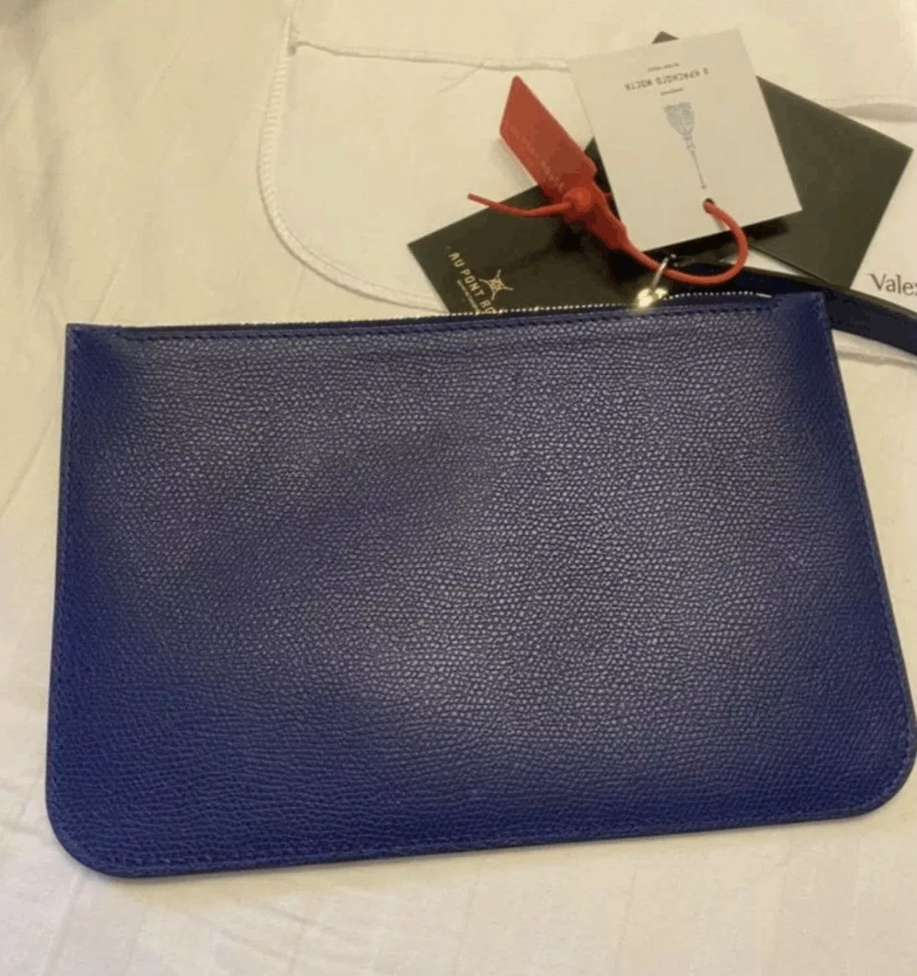 Valextra Miscellaneous Valextra royal blue pouch