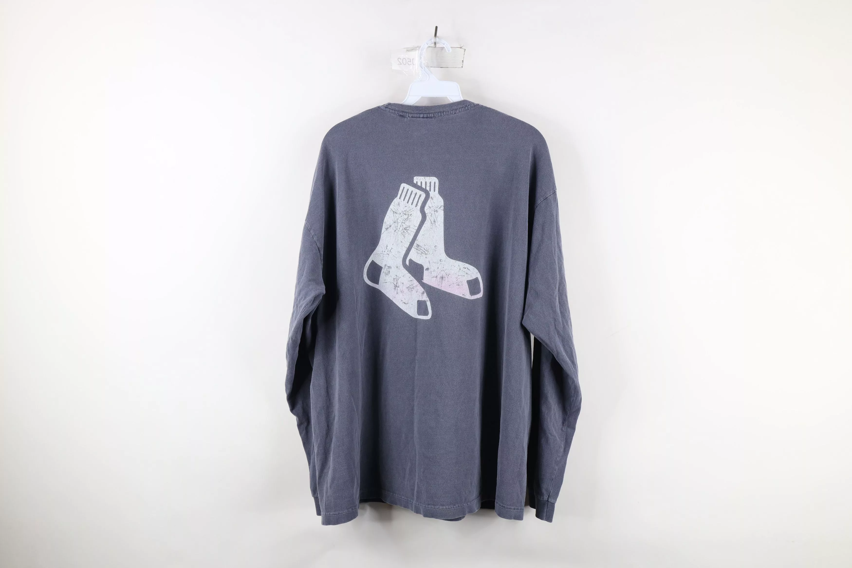 Vintage Long Sleeve T Shirts Vintage 90s Boston Red Sox Baseball Long Sleeve T-Shirt USA Blue