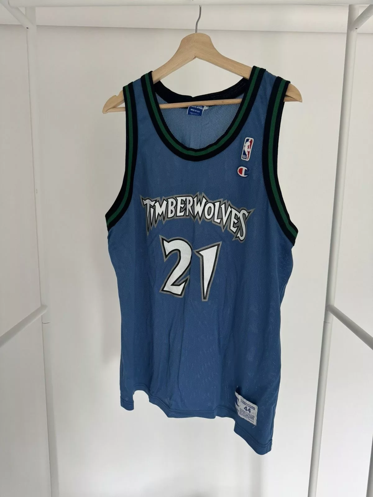 Champion Jerseys Kevin Garnett Timberwolves Champion Jersey size 44 Blue