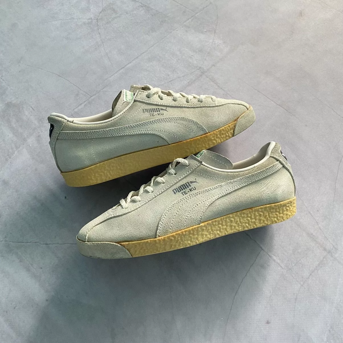 Puma Low Top Sneakers Puma × Vintage Puma Te-Ku Made In West Germany Suede Unisex US 5.5 Gray