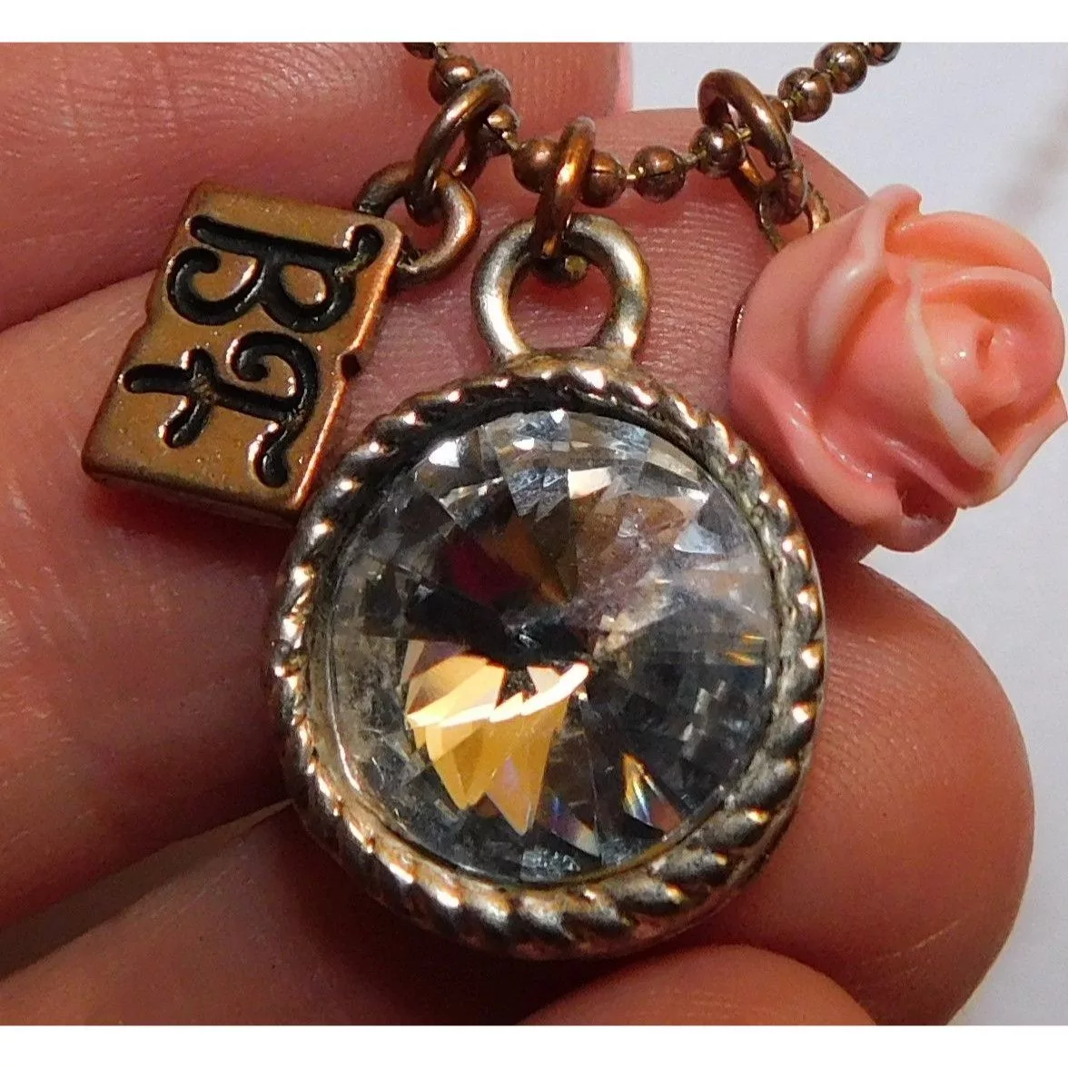 Other Necklaces Other Pink Rose Best Friend Necklace Multi