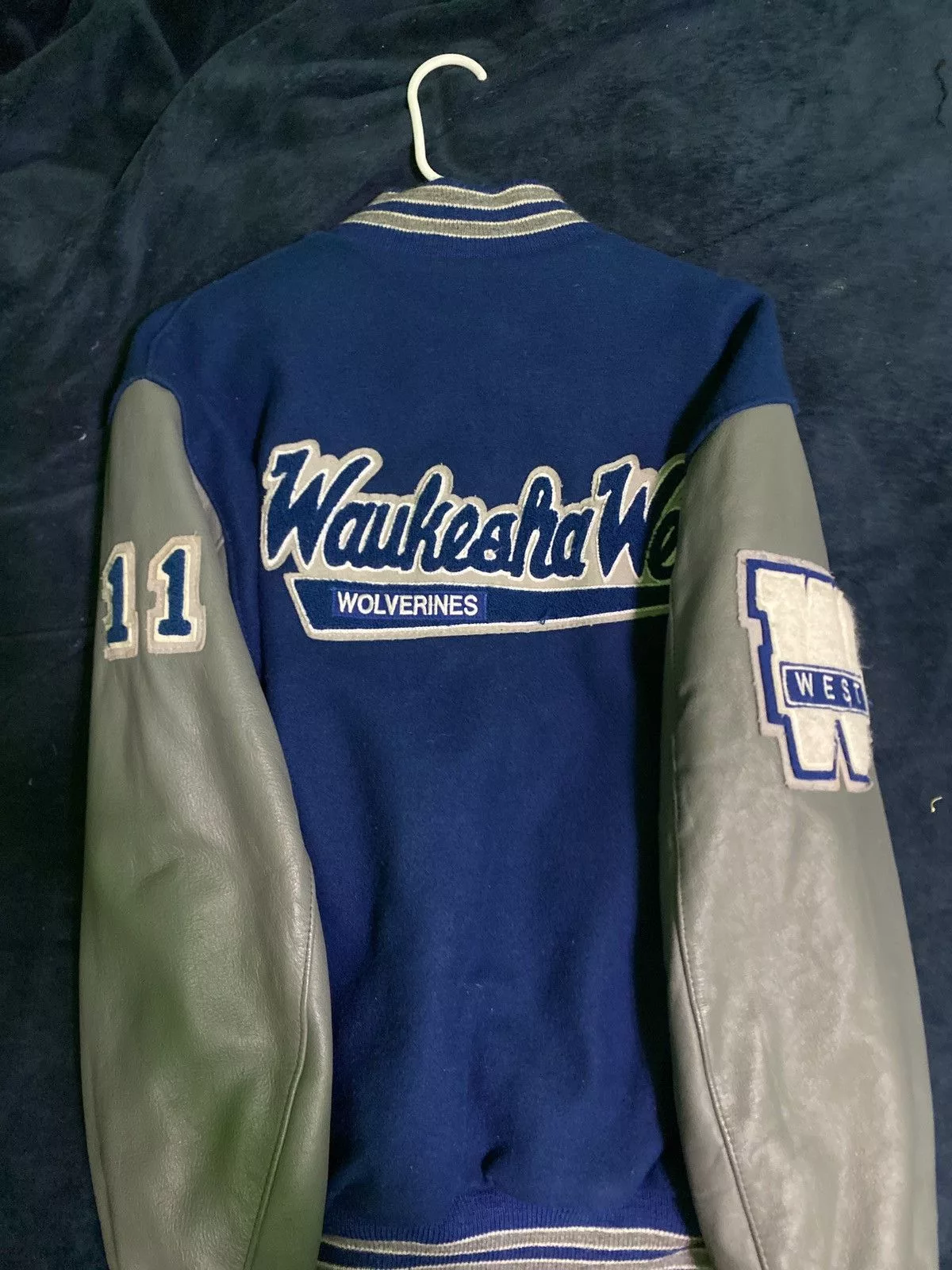 Vintage Leather Jackets Vintage Blue Varsity Jacket