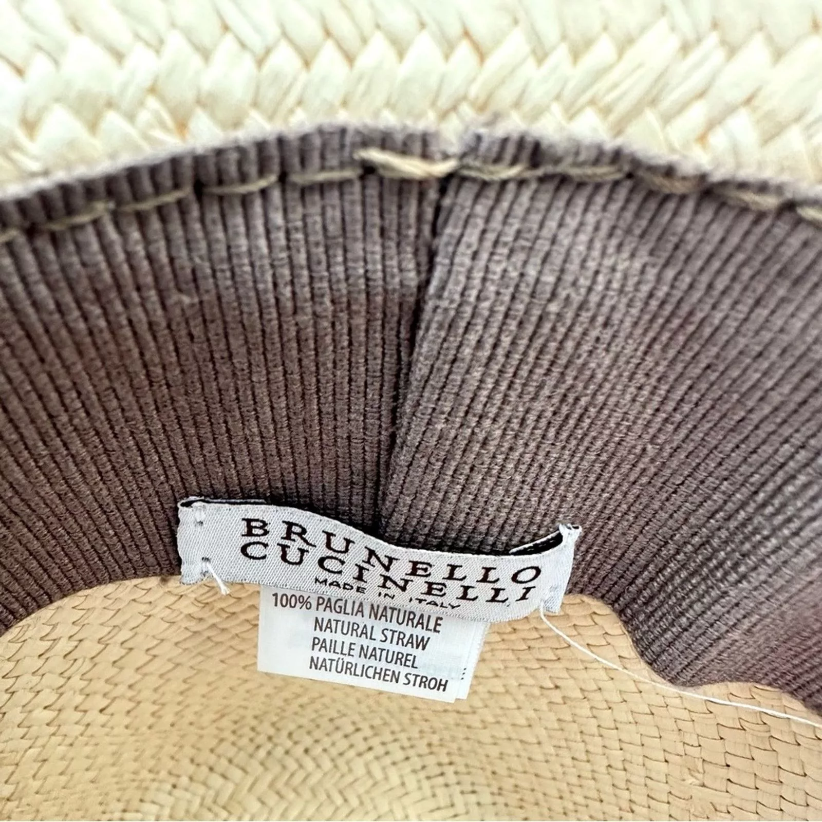 Brunello Cucinelli Hats NEW!!! Brunello Cucinelli straw hat Retail 1450$ Authentic Gray