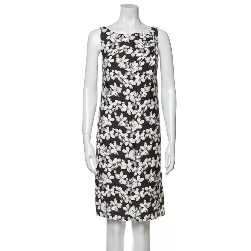 Kate Spade Midi Dresses Kate Spade SZ 12 floral Printed Knee-Length Dress Black