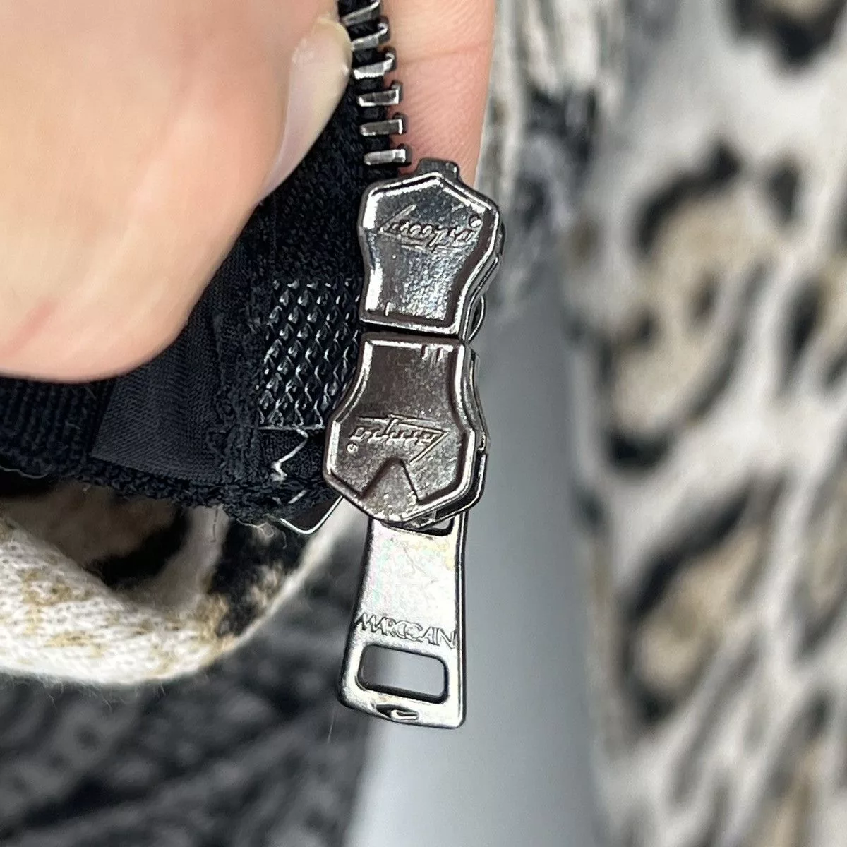 Designer Sweaters Designer Marc Cain Zip Cardigan Wool Sweater Jacket Jumper Leopard Brown Luxury